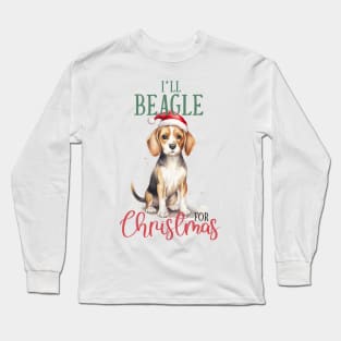 Christmas Beagle Pun Long Sleeve T-Shirt